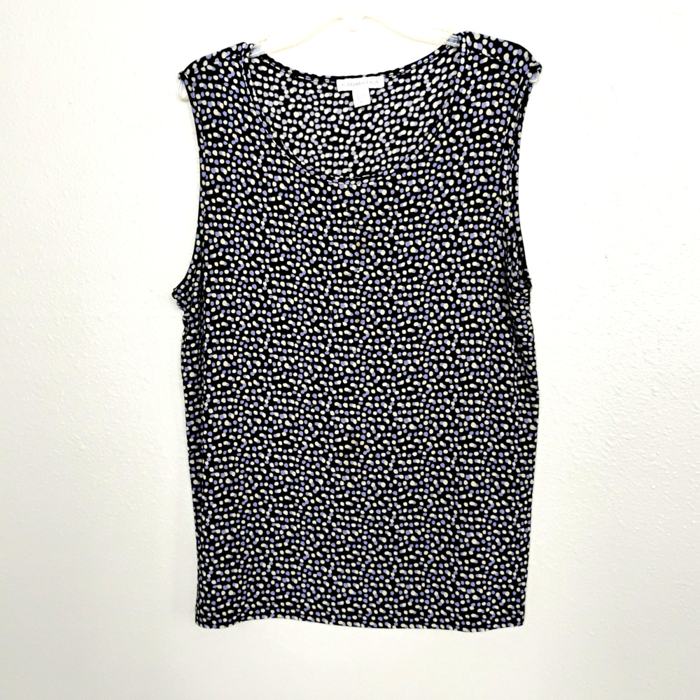 Coldwater Creek Slinky Knit Dotted Tank ~ Size XL